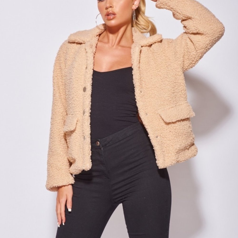 Beige Teddy Jacket - Picture 6 of 6